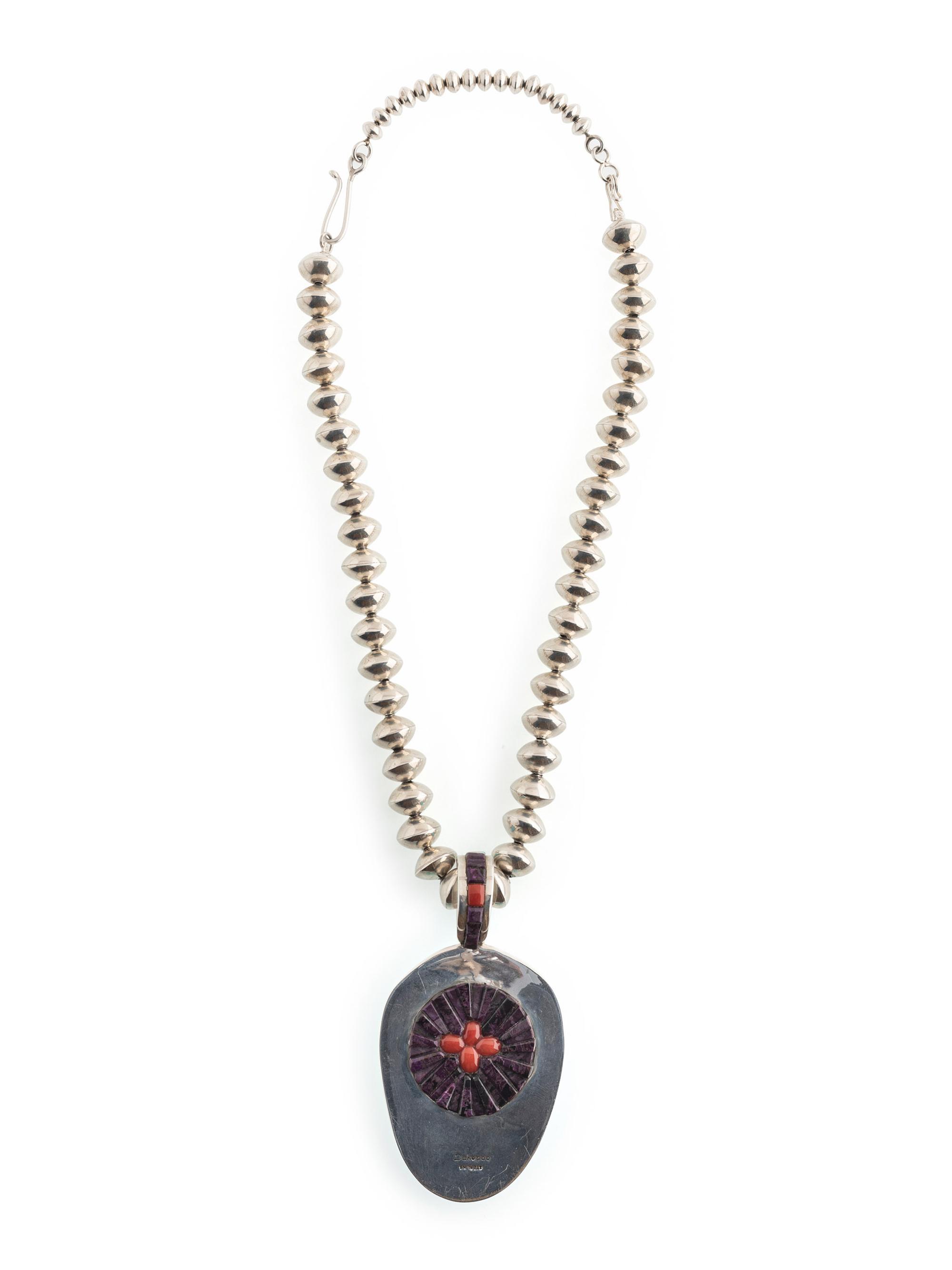 Sterling Silver Necklace, with Reversible Pendant