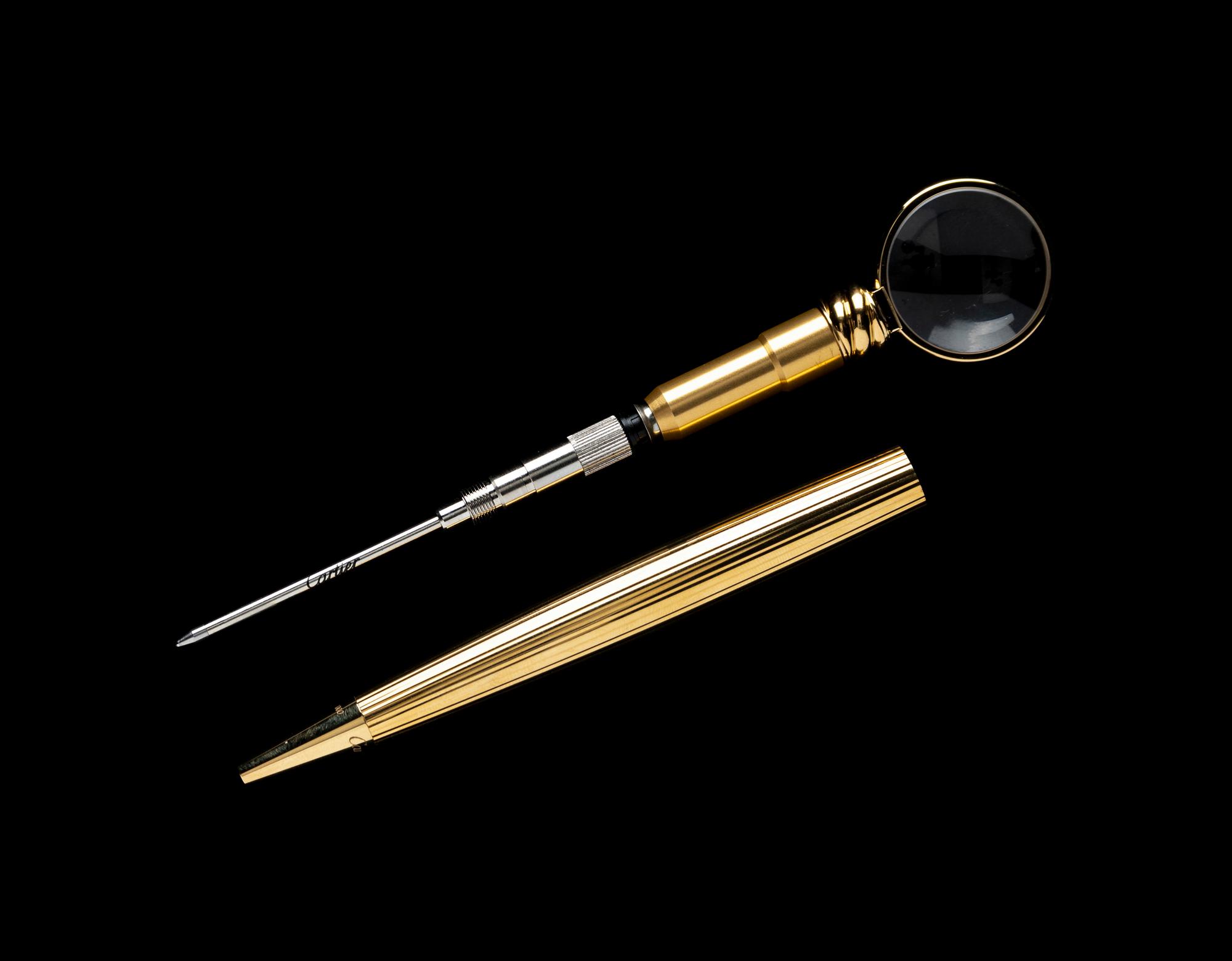 A Cartier Gold-Plated Loupe Limited Edition Ballpoint Pen