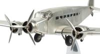 An Aluminum Scale Model of a Junkers JU 52 Transport Airplane