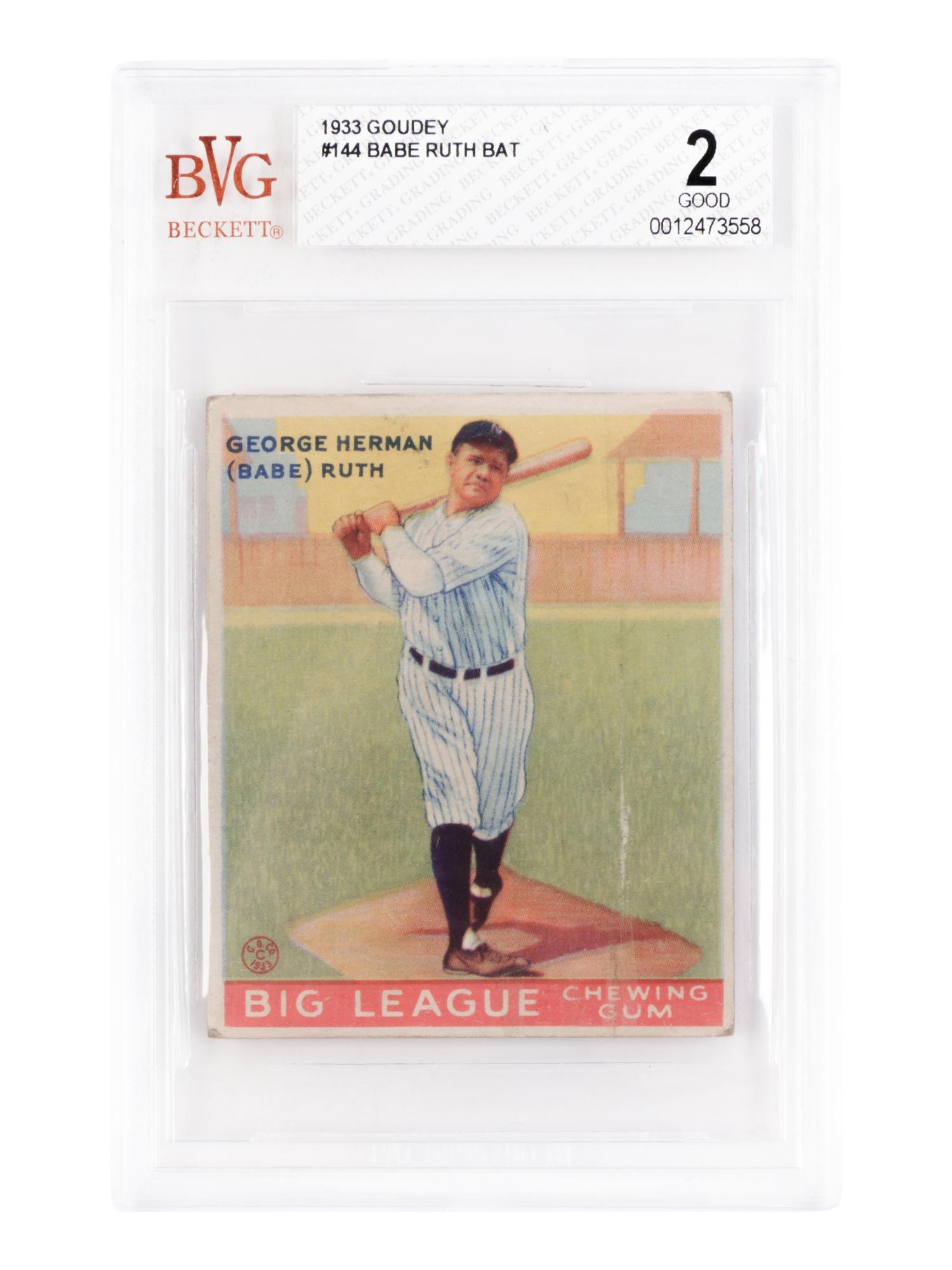 A 1933 Goudey Babe Ruth No. 144 Baseball Card BVG Good (Beckett Vintage Grading) 2