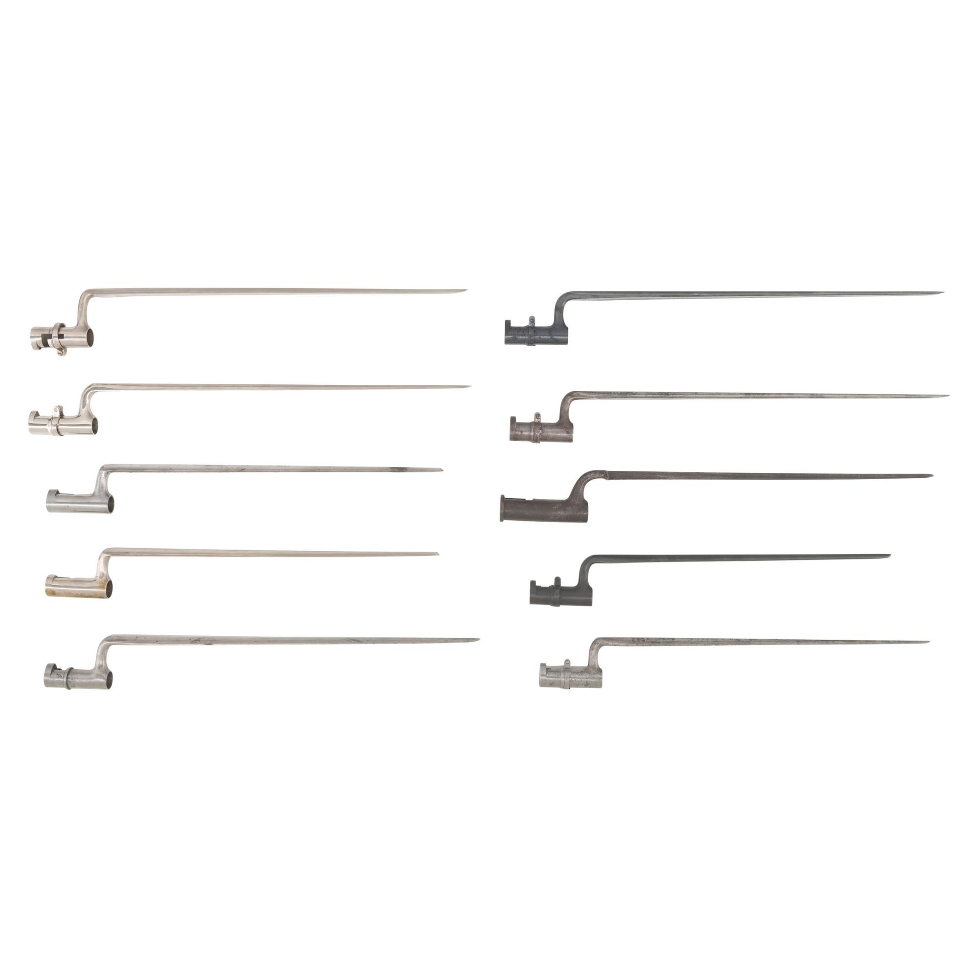 Group of 10 Socket Bayonets