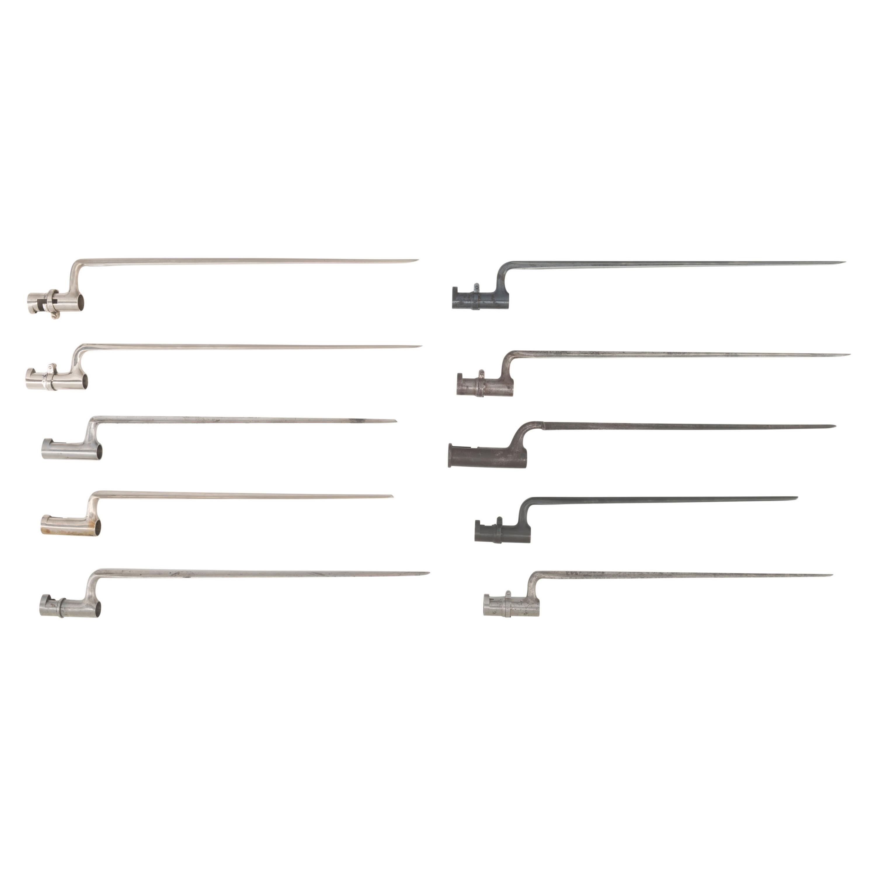 Group of 10 Socket Bayonets