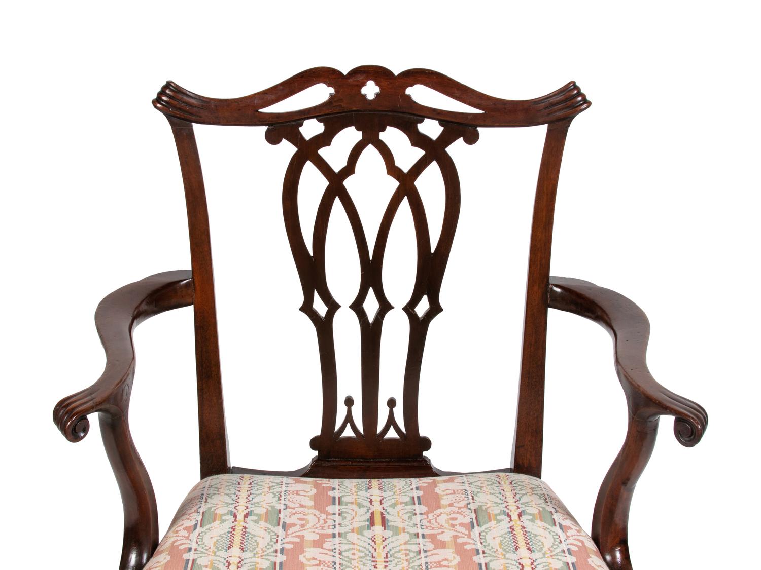 A George III Style Mahogany Armchair