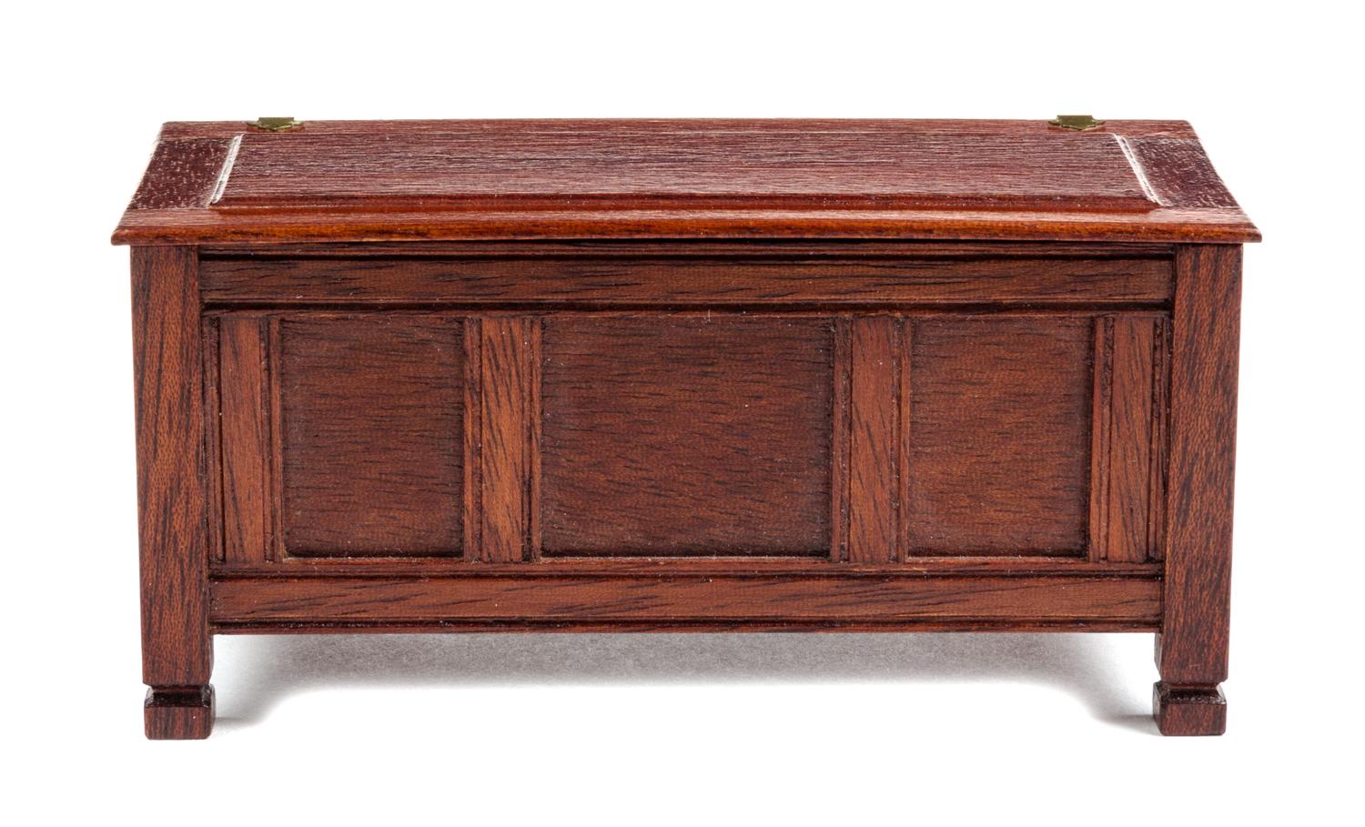 An English Style Blanket Chest Height 1 7/8 x width 4 x depth 1 3/4 inches. — B. Norbury, 1987