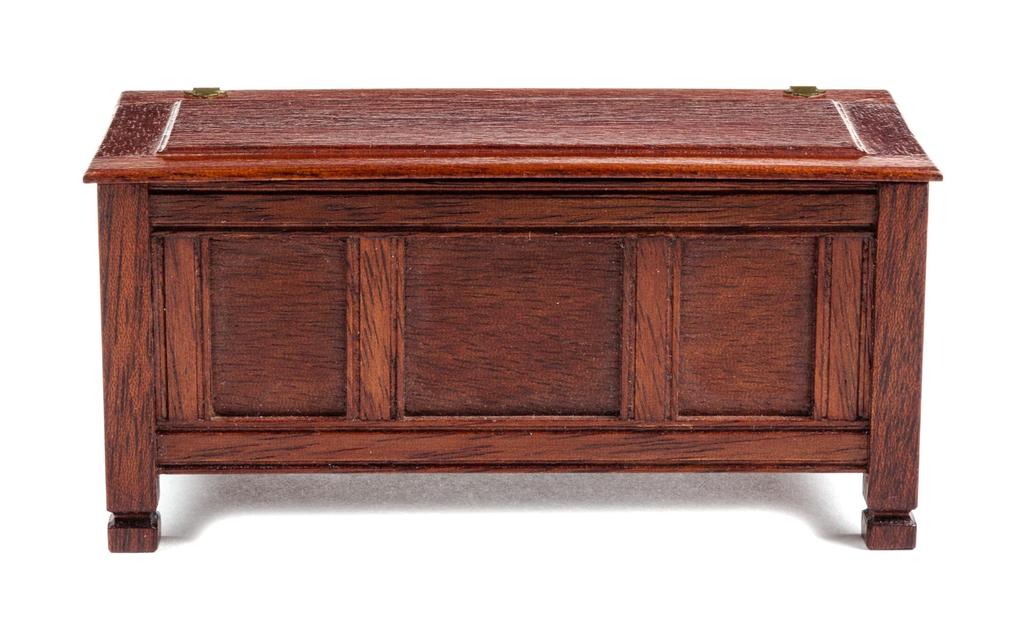 An English Style Blanket Chest Height 1 7/8 x width 4 x depth 1 3/4 inches. — B. Norbury, 1987