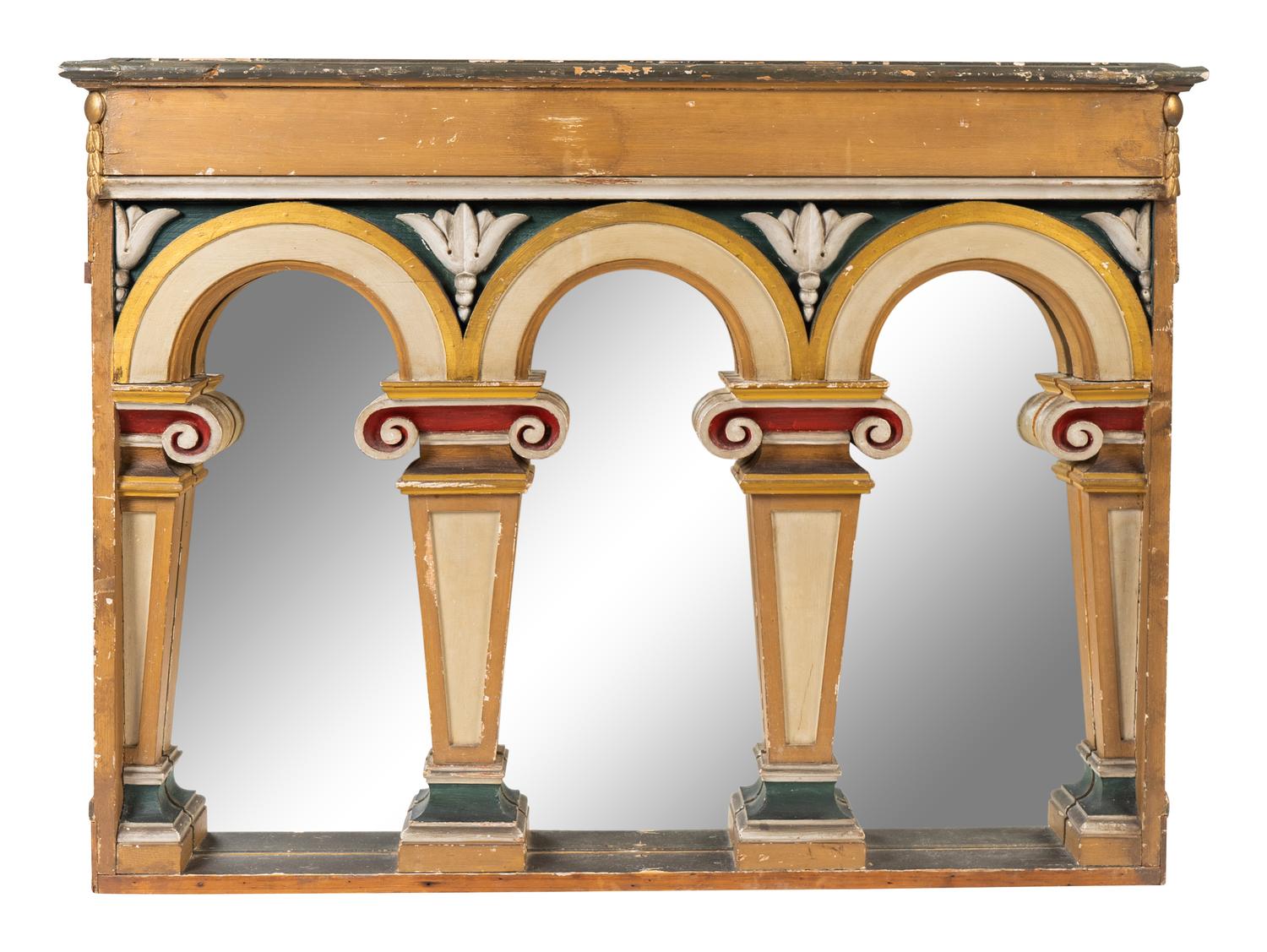 A Pair of Neoclassical Style Painted Mirrors — EARLY 20TH CENTURY