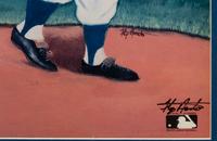 A Willie Mays, Mickey Mantle and Duke Snider Signed Flip Amato Print,
