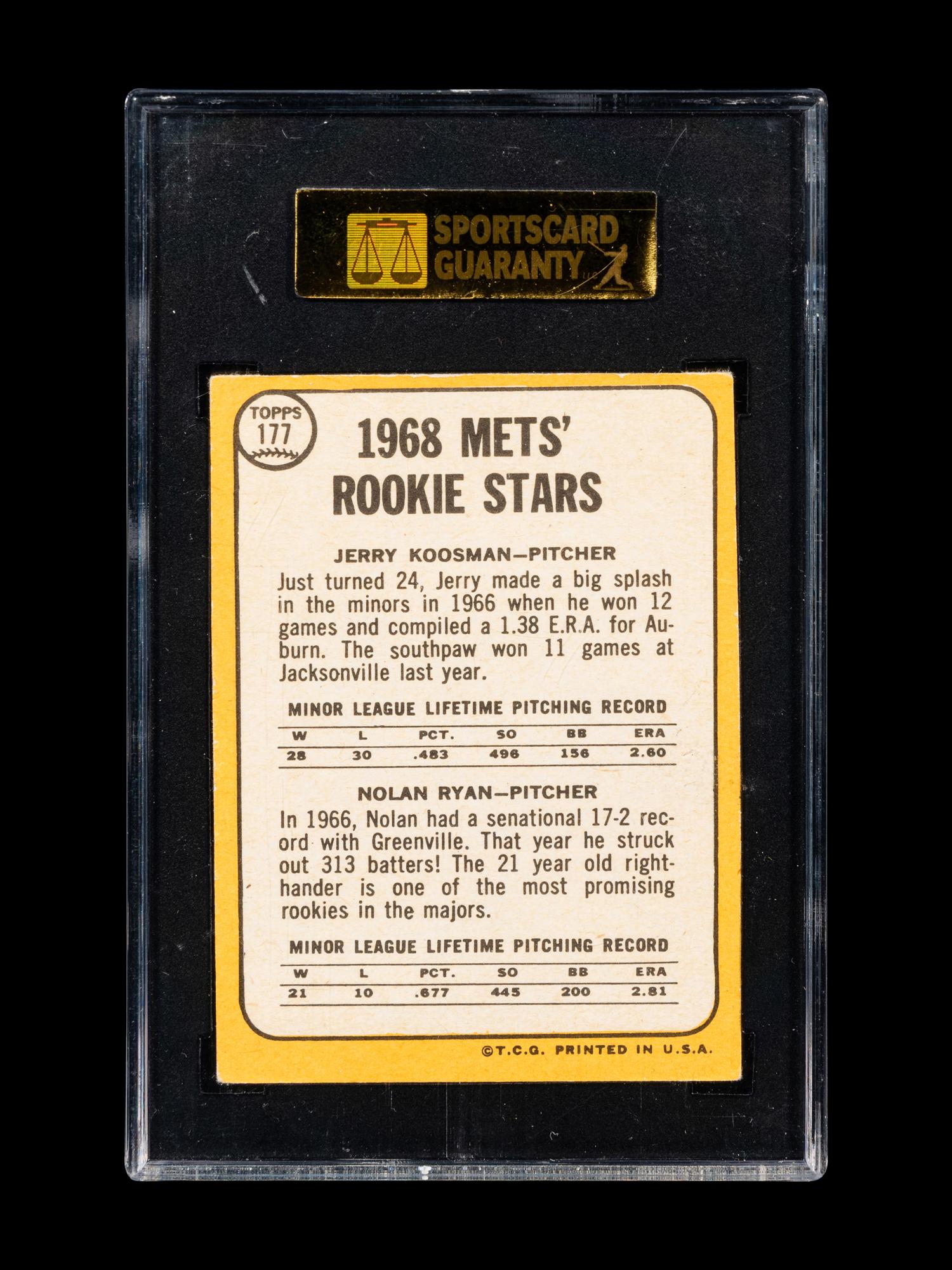A Complete Set of 1968 Topps Baseball Cards Including Nolan Ryan Rookie (598/598)