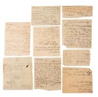 [COLONIAL] Late 18th Century receipts, including the Indian Queen Tavern, and copies of the Pennsylvania Gazette.