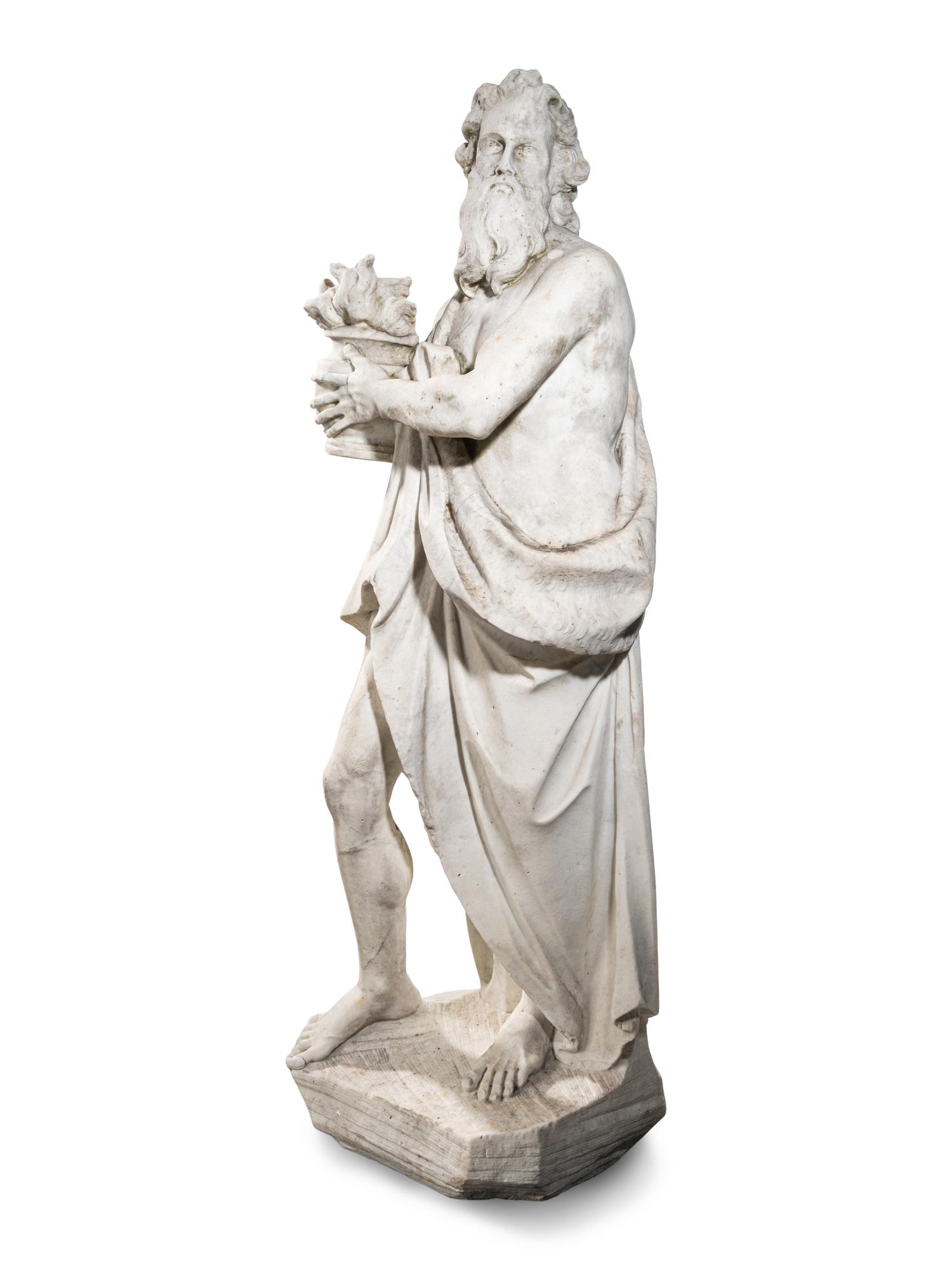 A Continental Marble Figure of Zeus