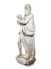 A Continental Marble Figure of Zeus