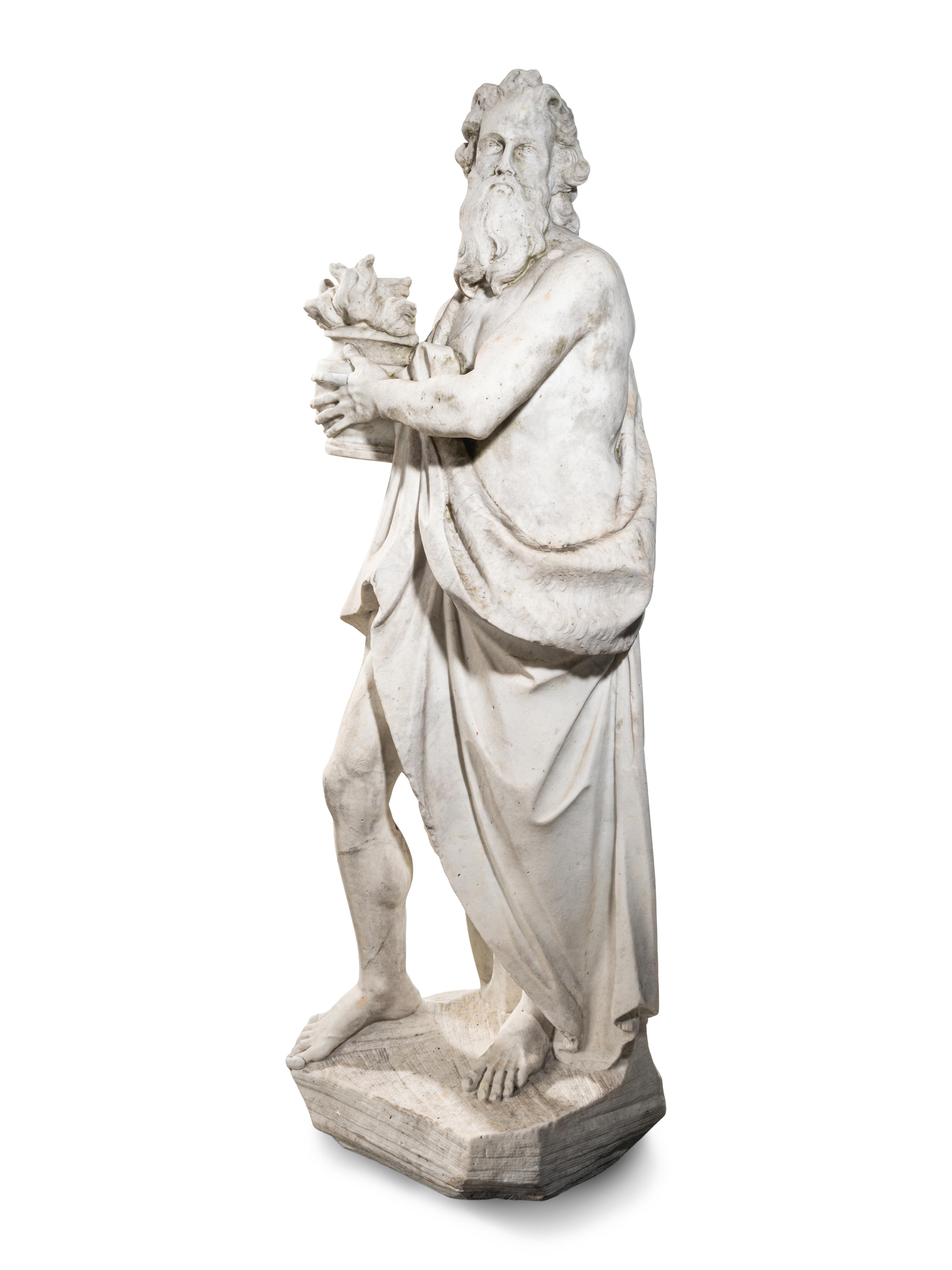A Continental Marble Figure of Zeus