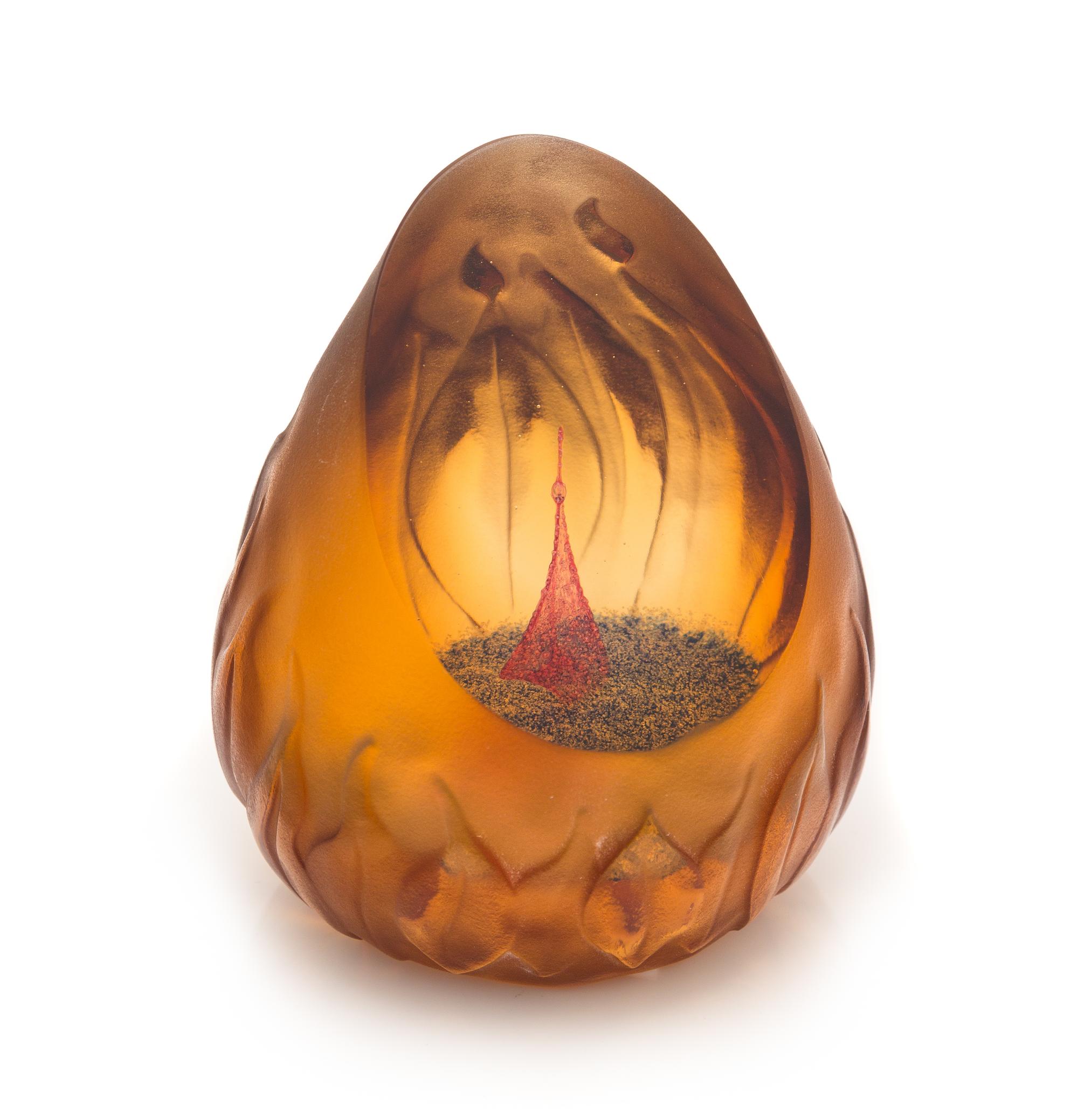 Caithness Glass, Scotland, by Rosette Fleming, a harvest festival paperweight