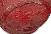 A Pair of Chinese Carved Red Lacquer Vases