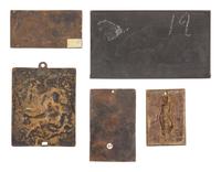A Group of Five Bronze Plaquettes