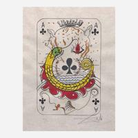 Salvador Dalí (Spanish, 1904-1989) Playing Cards (Ace, King, Queen and Jack of Clubs)