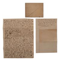 [CIVIL WAR]. Confederate reunion ribbons and associated letters.