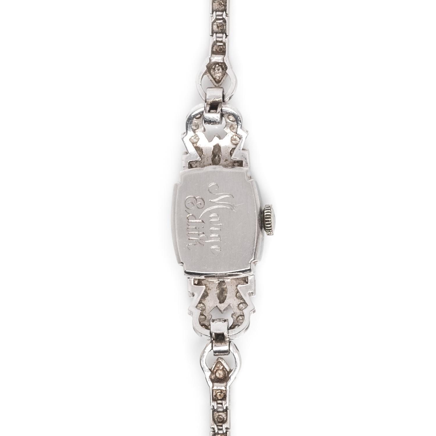 HAMILTON, PLATINUM, 14K WHITE GOLD AND DIAMOND WRISTWATCH