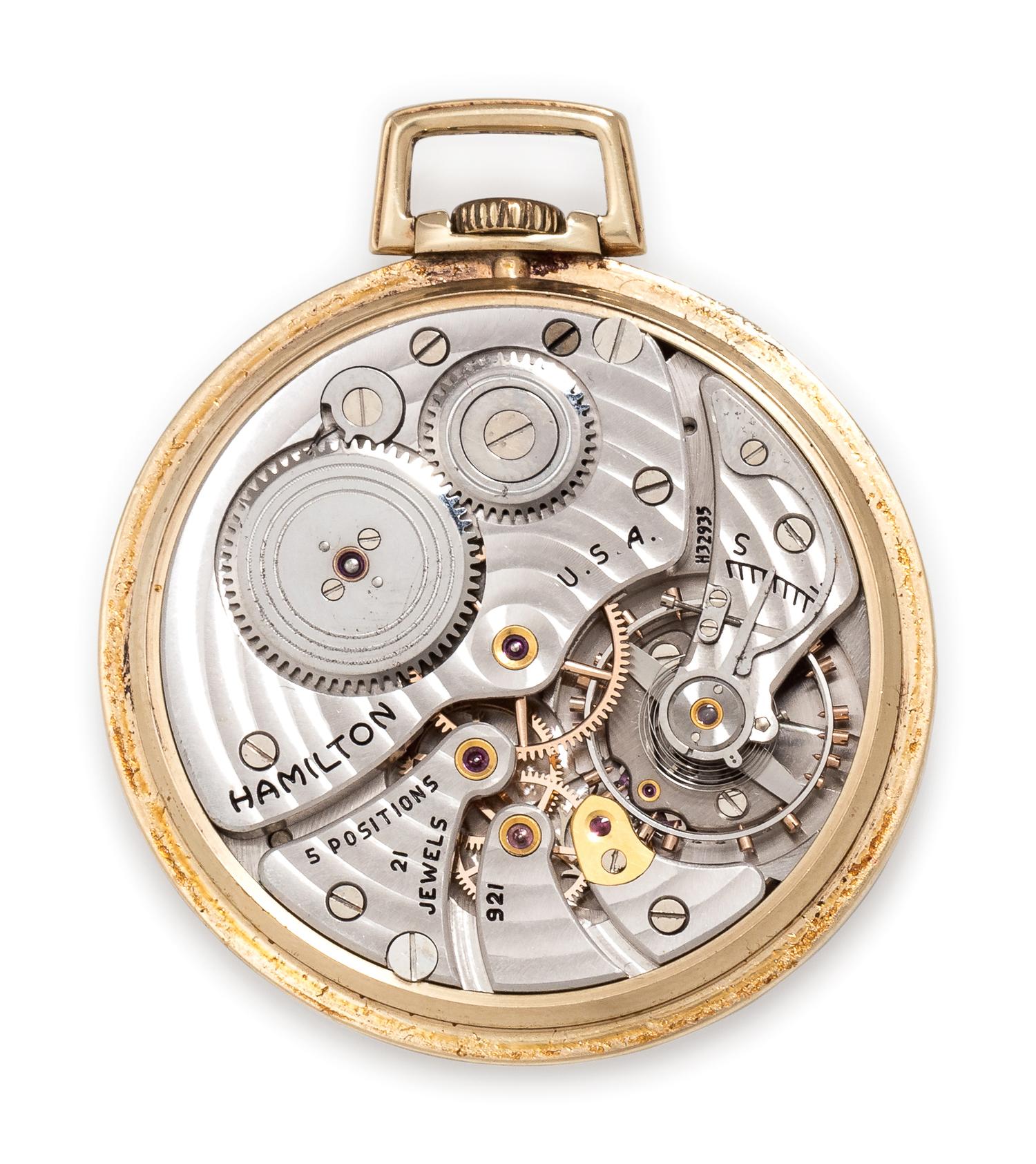 Hamilton, 14K Yellow Gold Open Face Pocket Watch, Circa 1946