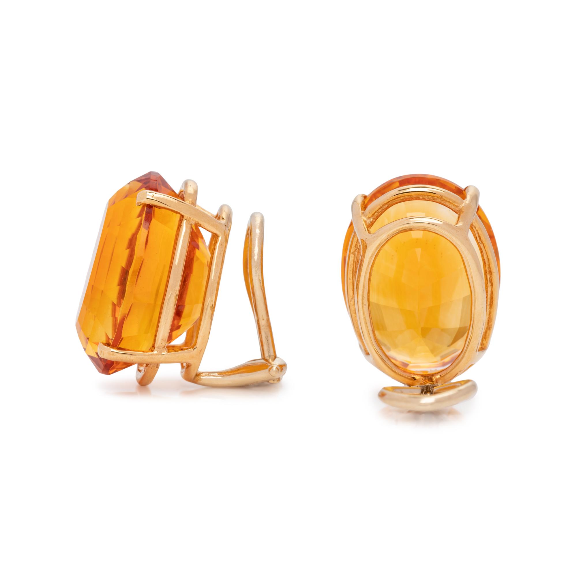 CITRINE EARCLIPS