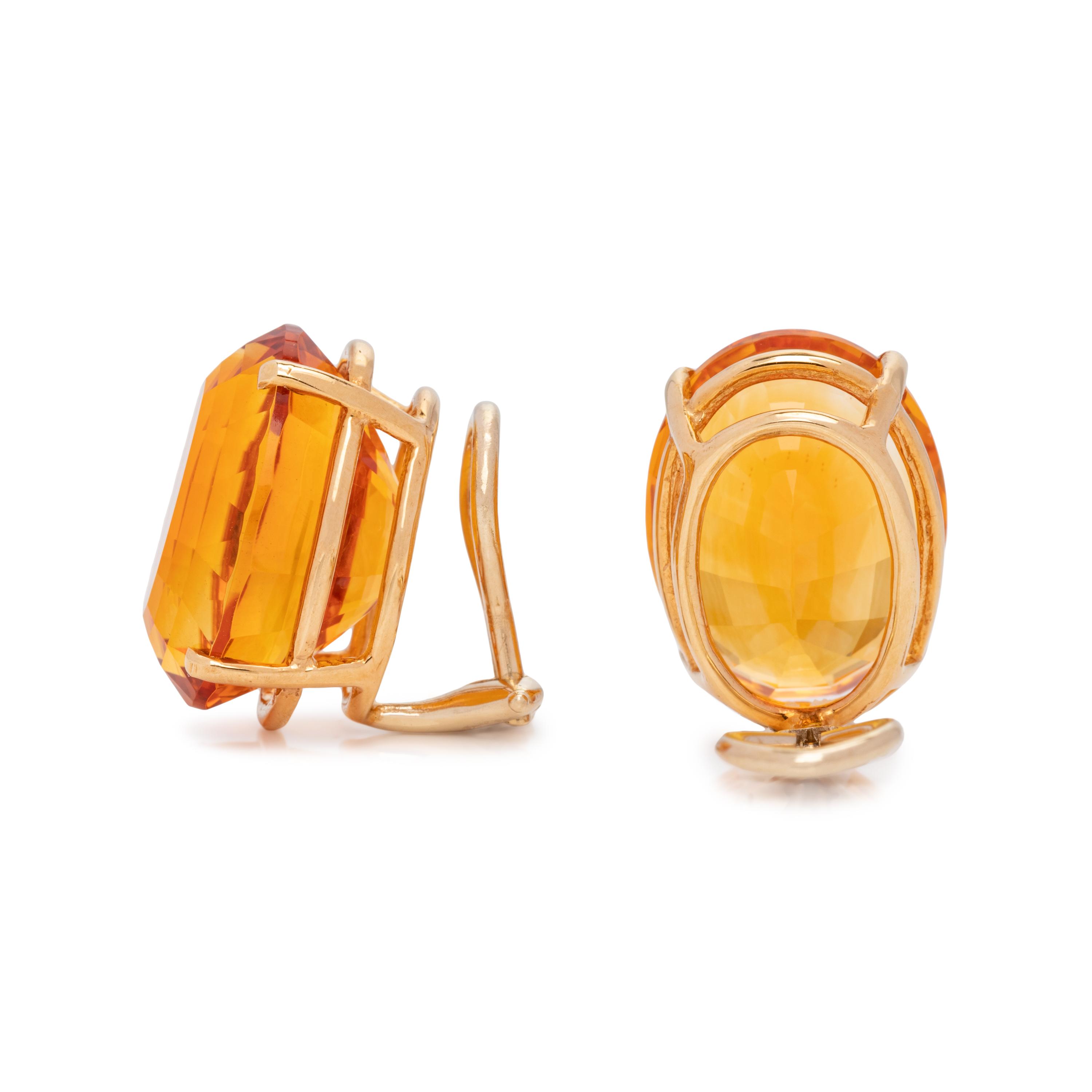 CITRINE EARCLIPS