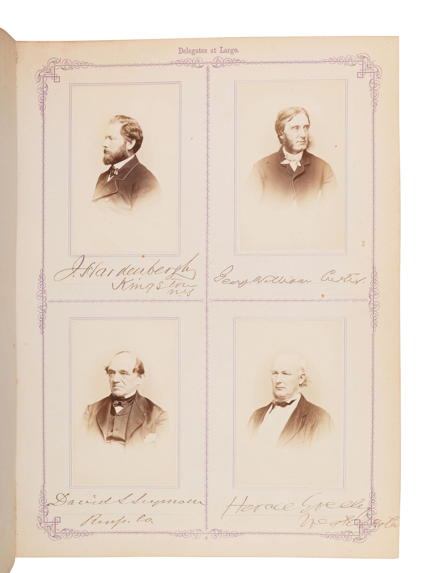 [Americana] Photo Album of the Constitutional Convention of the State of New York in 1867