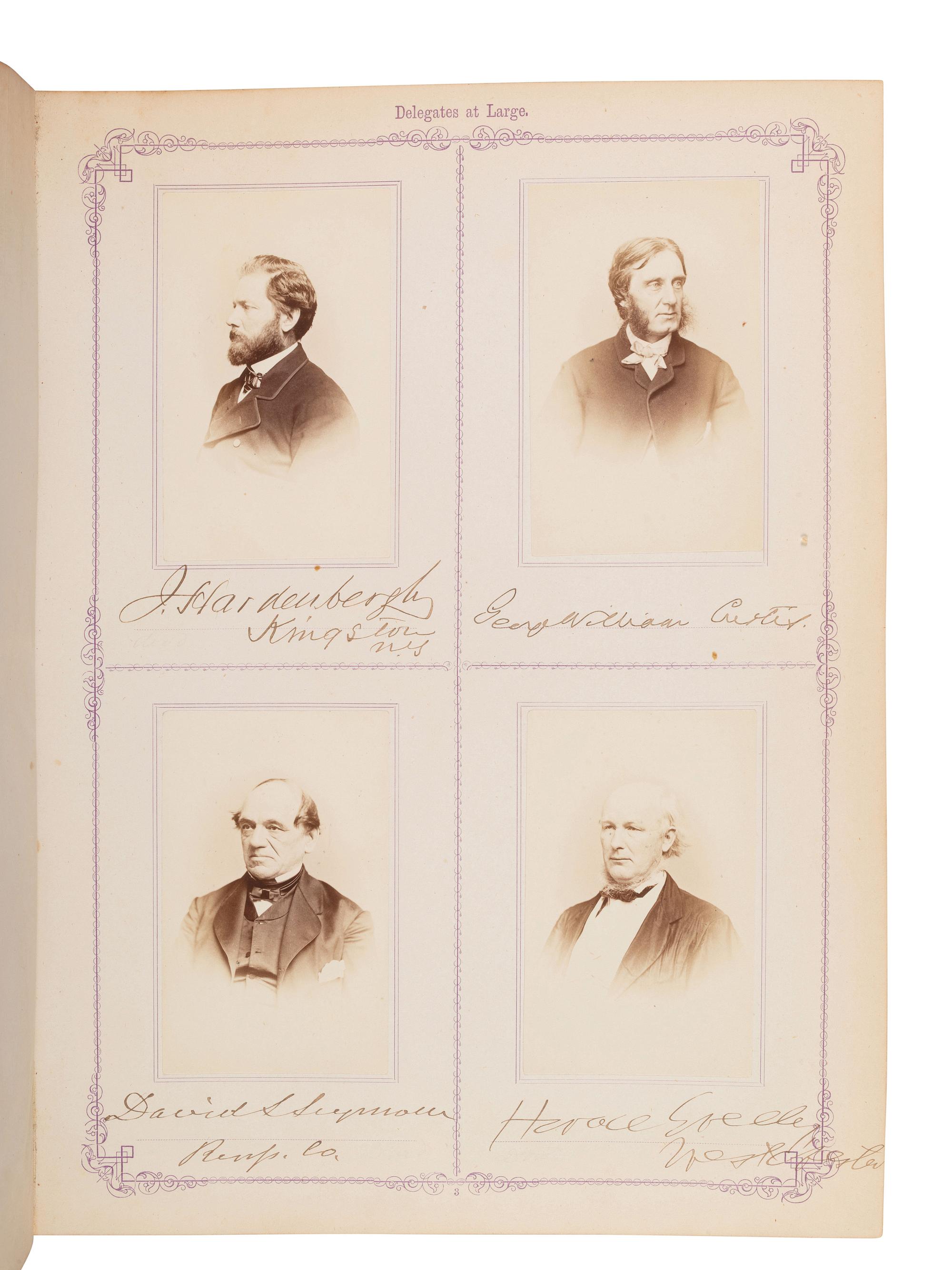 [Americana] Photo Album of the Constitutional Convention of the State of New York in 1867