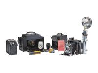 [CAMERAS]. Trio of Graflex and Speed Graphic cameras.