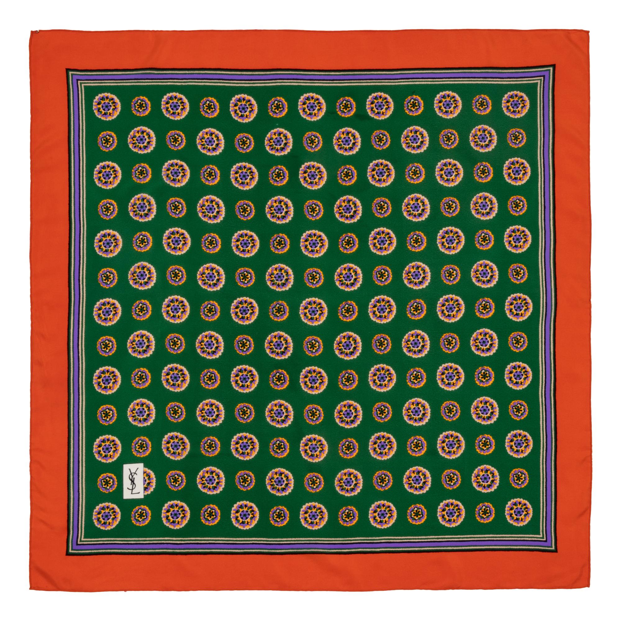 Four Vintage Designer Scarves,1960-70s: Hermès, YSL, Ungaro