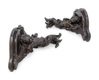 A Pair of Carved Wood Brackets