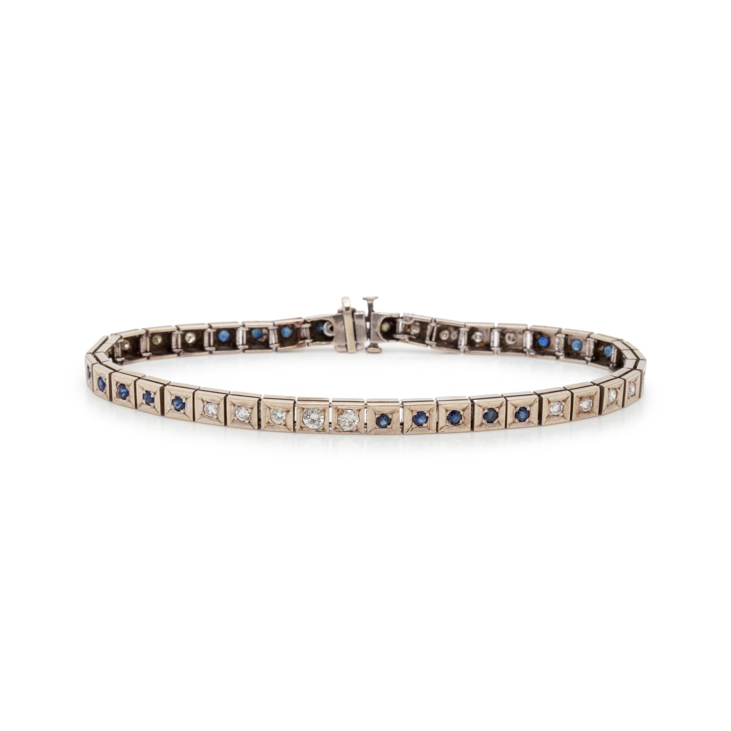SAPPHIRE AND DIAMOND BRACELET
