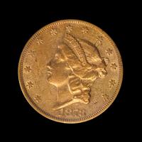 A United States 1873-CC Liberty Head $20 Gold Coin