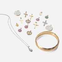 A Collection of 10K Gold Jewelry