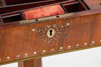 A Continental Mother-of-Pearl Inlaid Walnut Pedestal Vanity — 19TH CENTURY