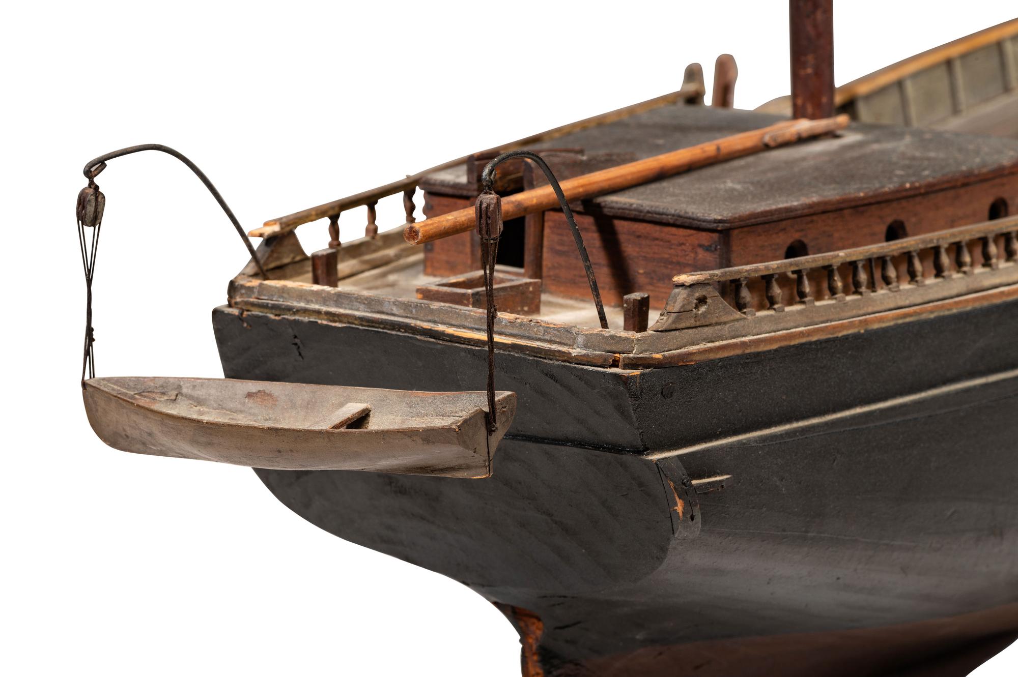 A Carved and Painted Wood Model of the Whaling Ship Essex