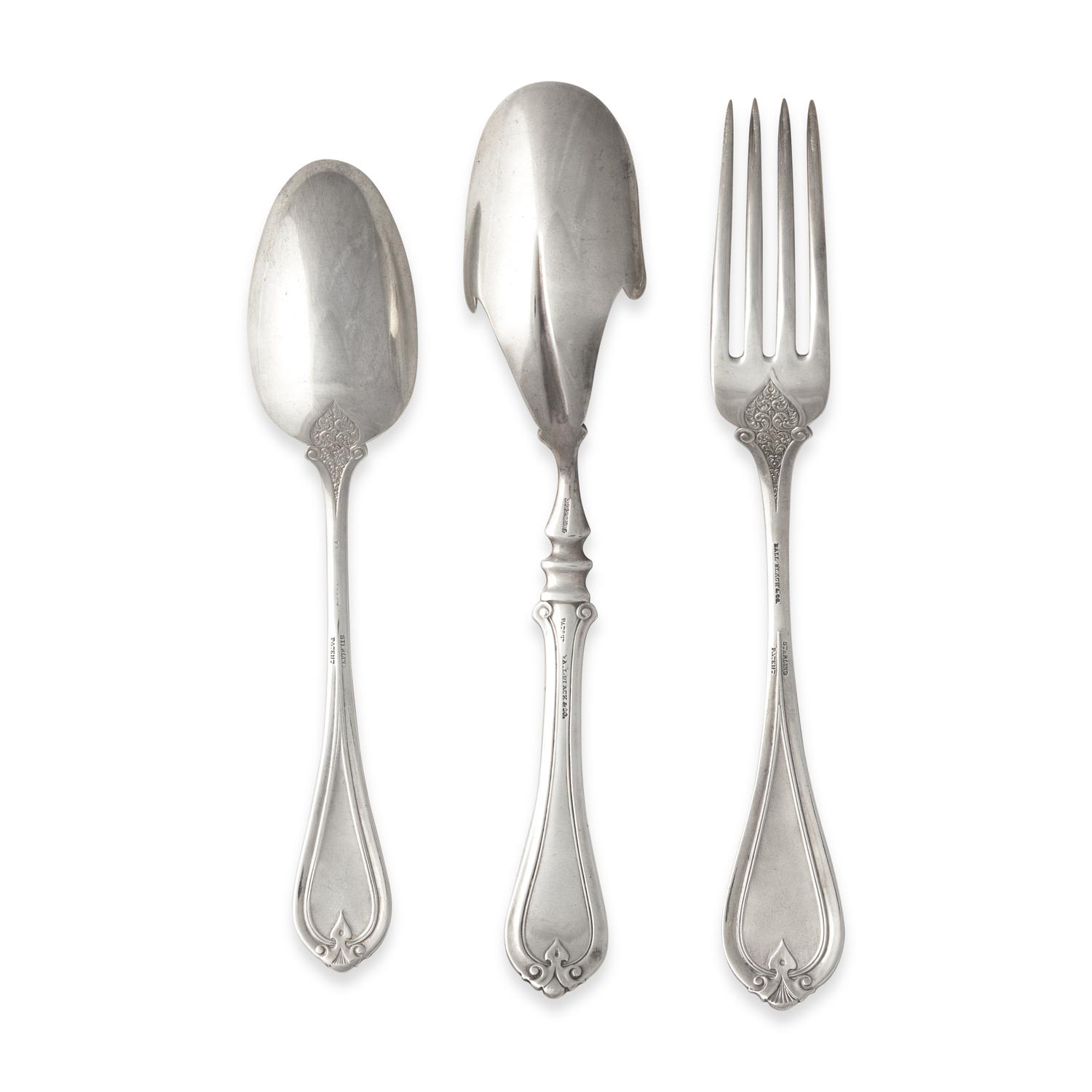 A Partial Sterling Silver Flatware Service in the "Florentine" Pattern