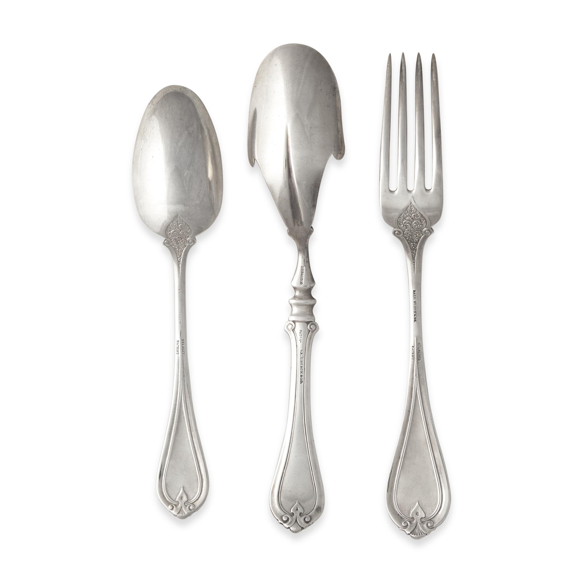 A Partial Sterling Silver Flatware Service in the "Florentine" Pattern