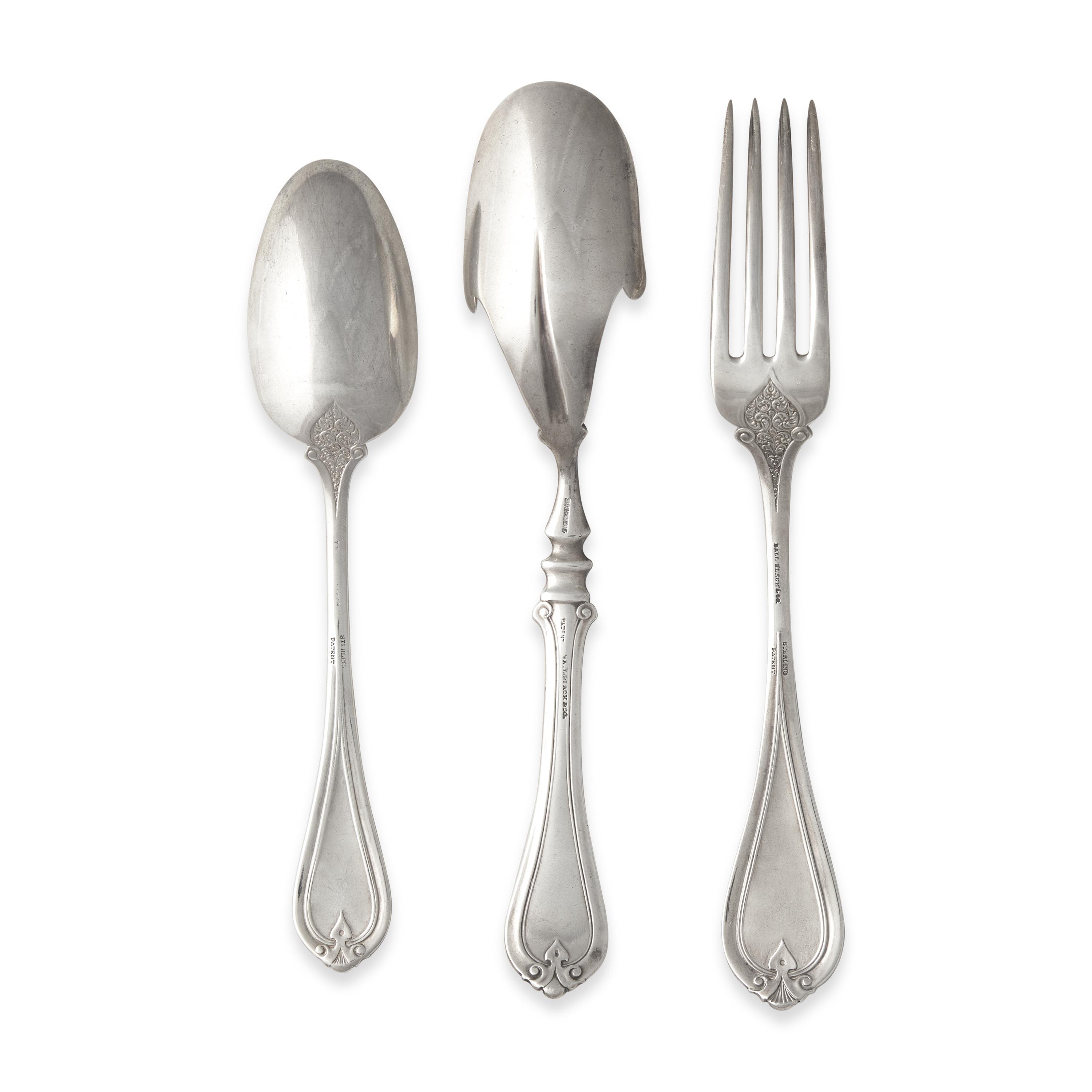 A Partial Sterling Silver Flatware Service in the "Florentine" Pattern