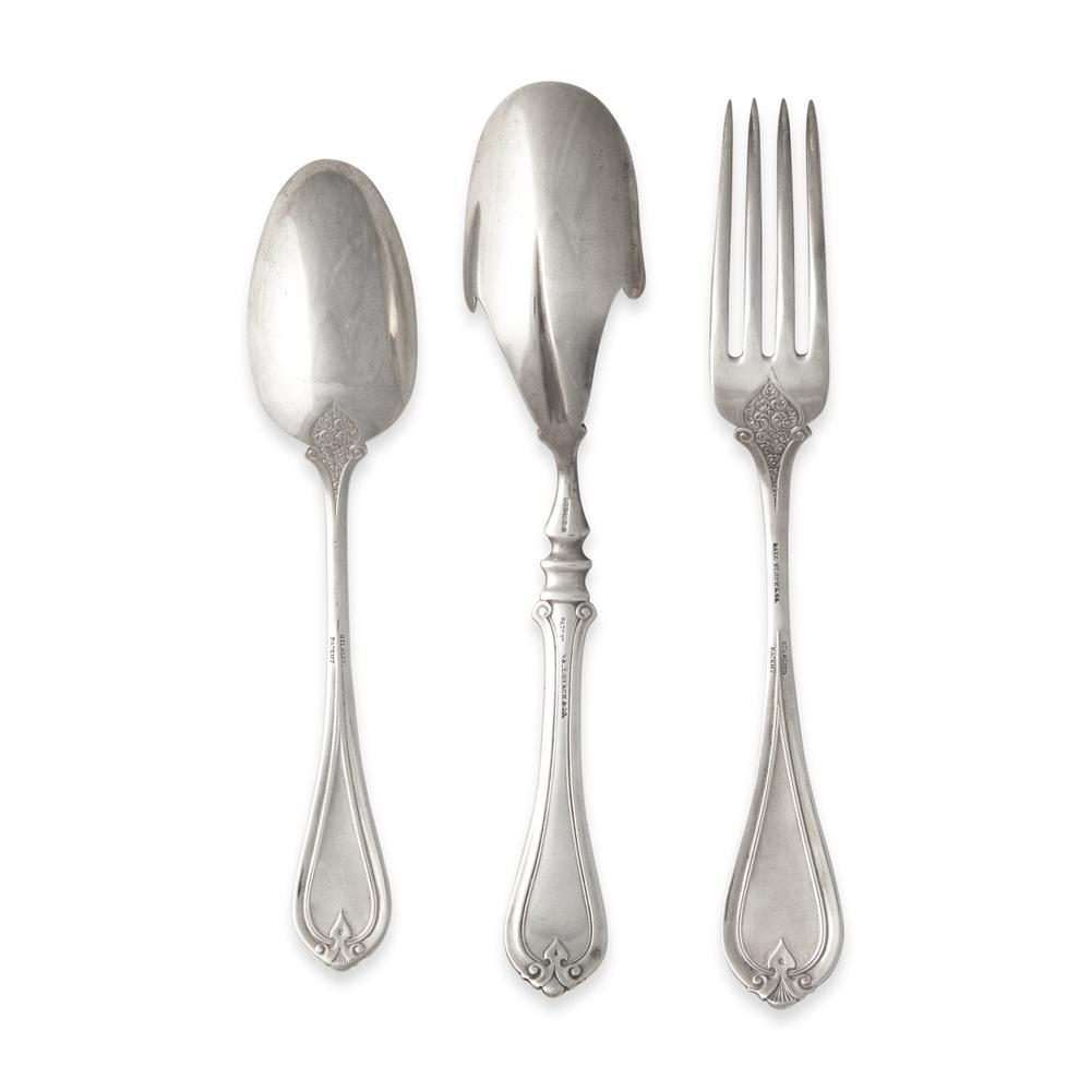 A Partial Sterling Silver Flatware Service in the "Florentine" Pattern