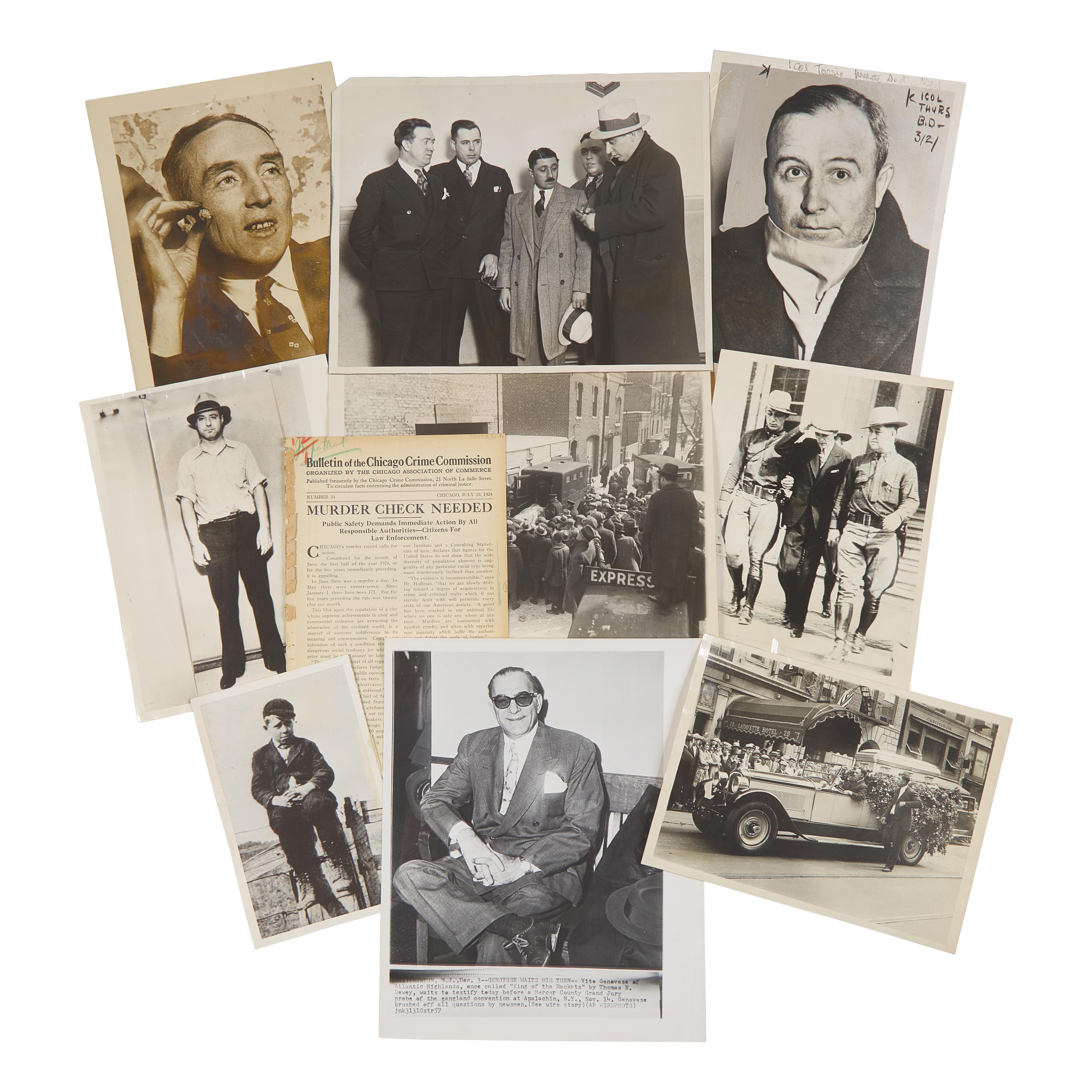 [Gangsters] Group of 9 Press Photos of American Gangsters and Criminals