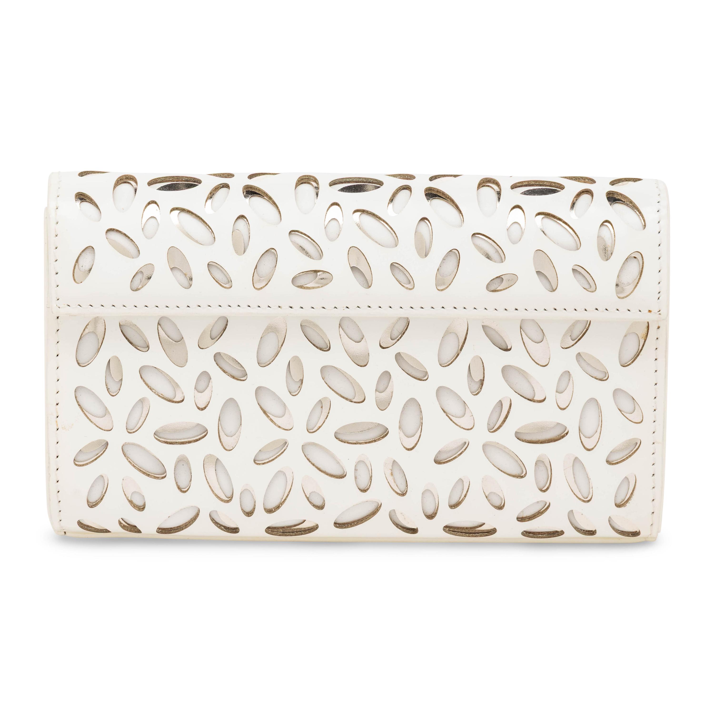 Alaïa, Laser-Cut Leather Clutch