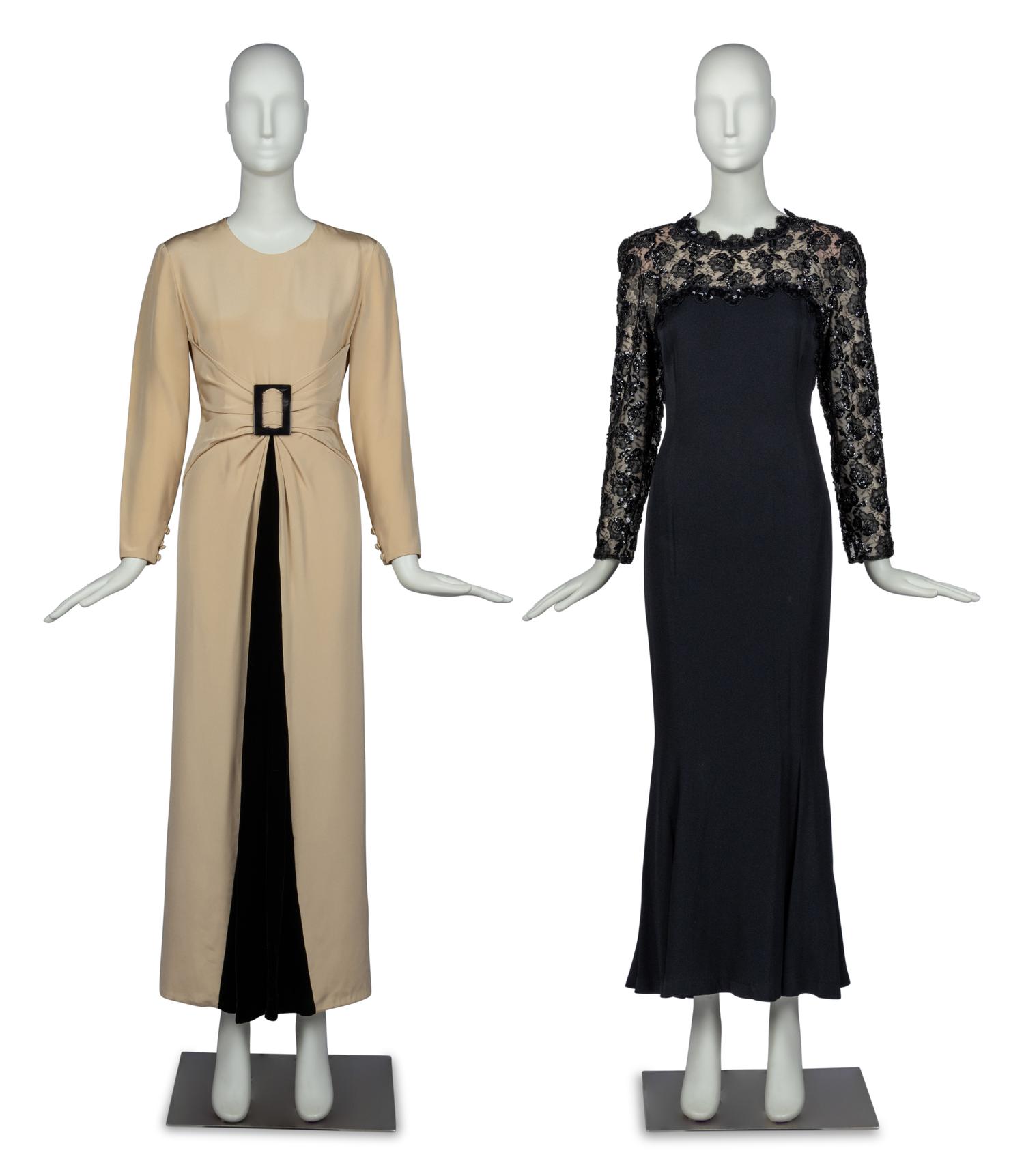 Two Dresses by Bill Blass and Carolina Herrera
