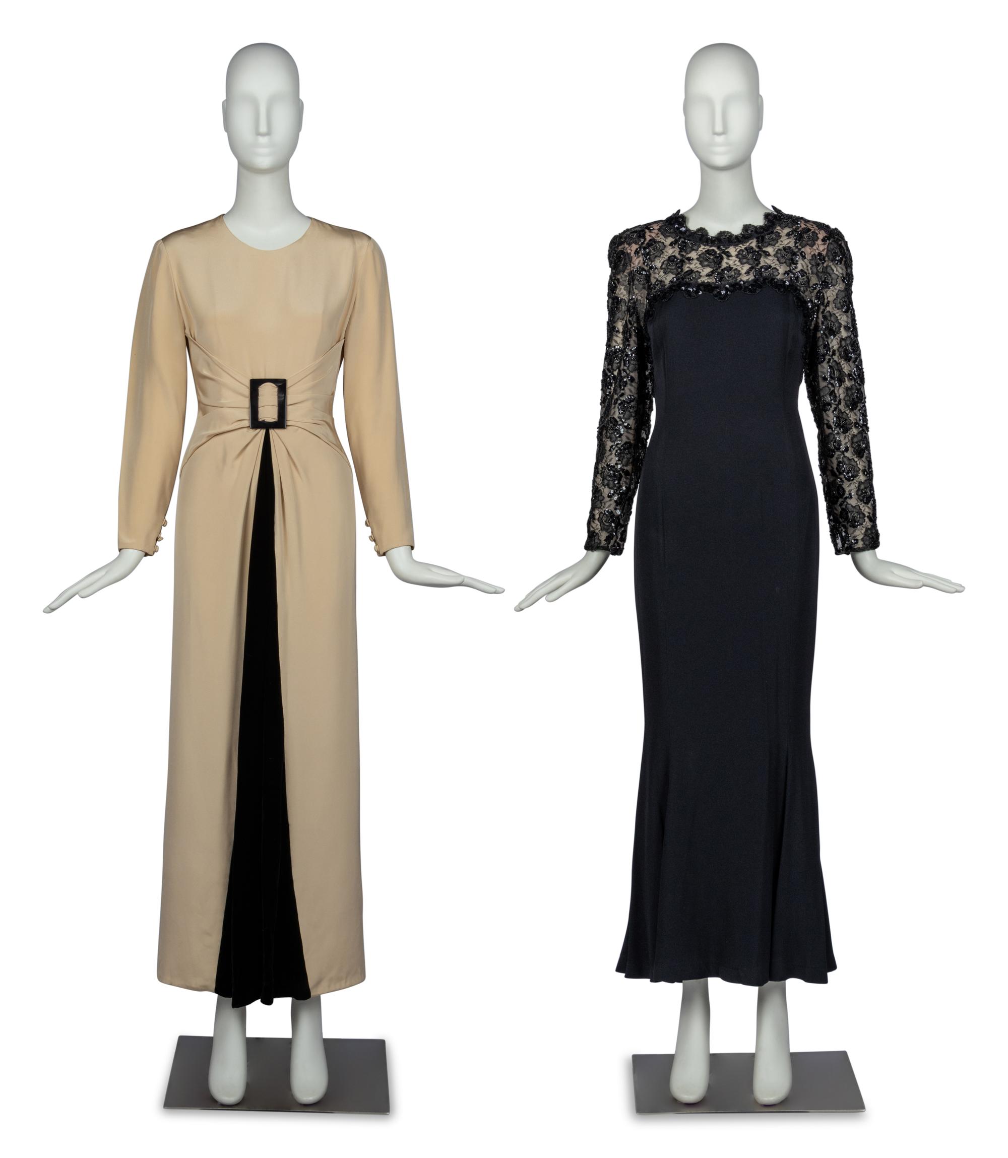 Two Dresses by Bill Blass and Carolina Herrera