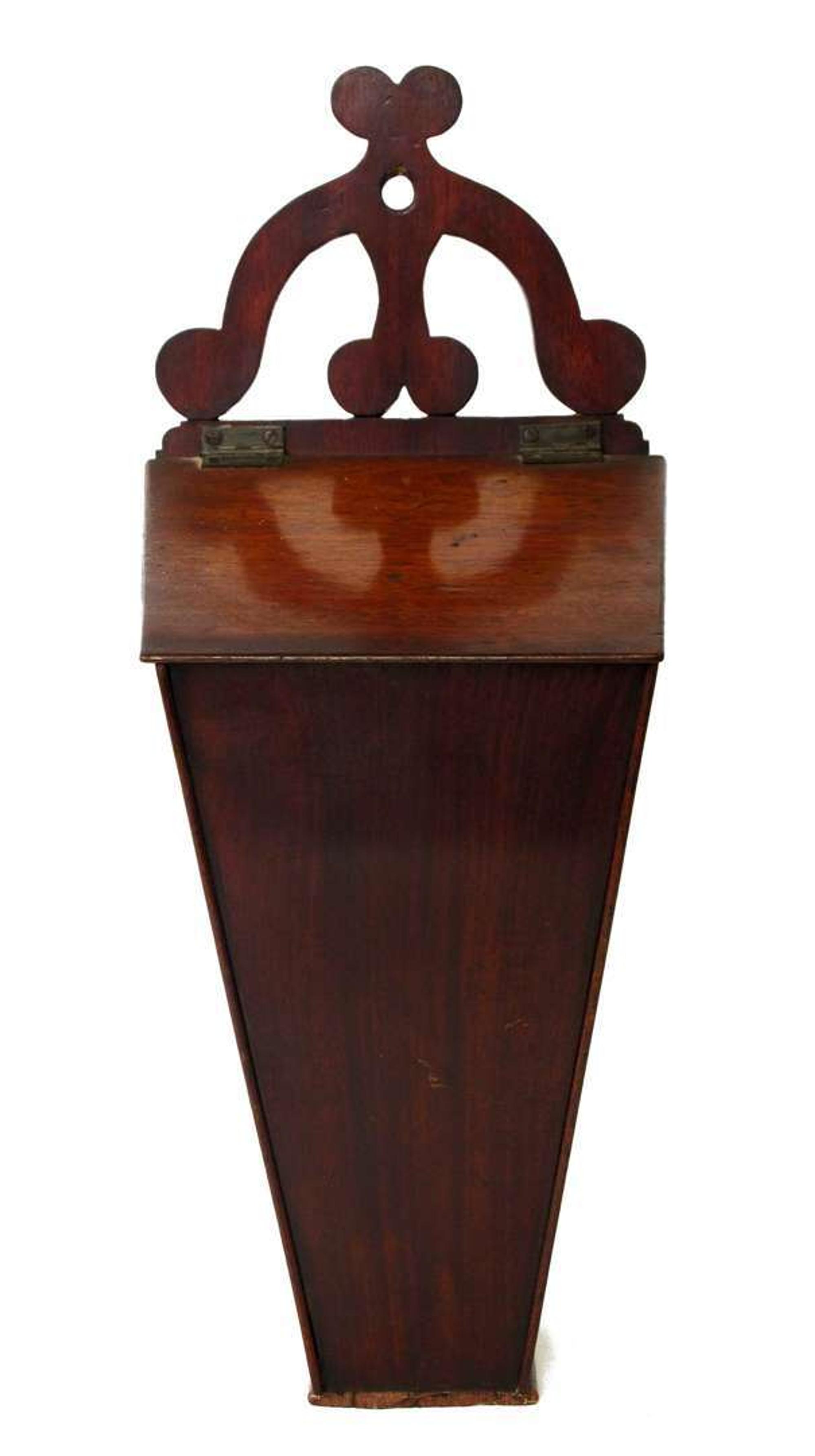 Mahogany hanging pipe box 19th century