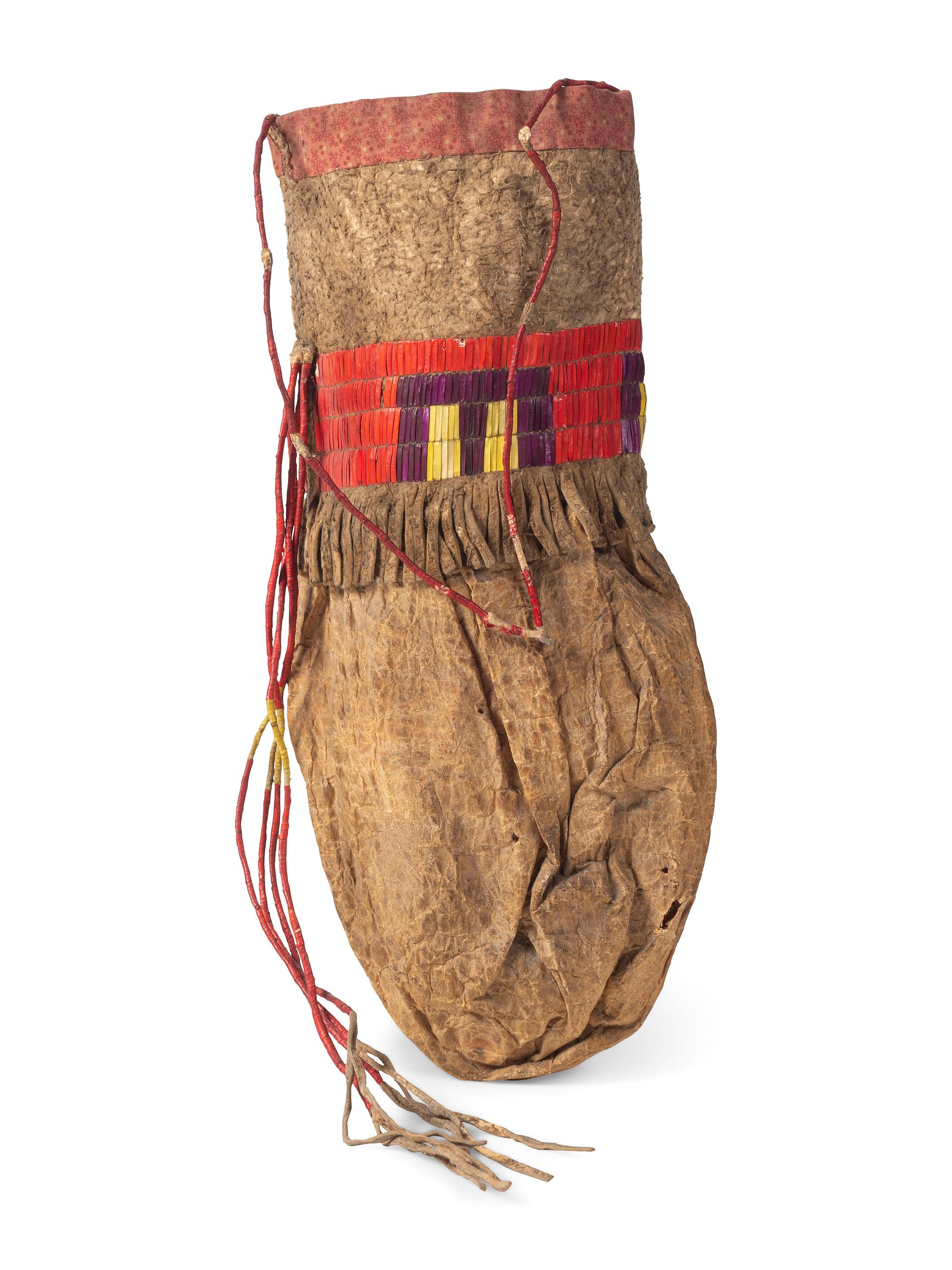Sioux Quilled Hide Bladder Bag