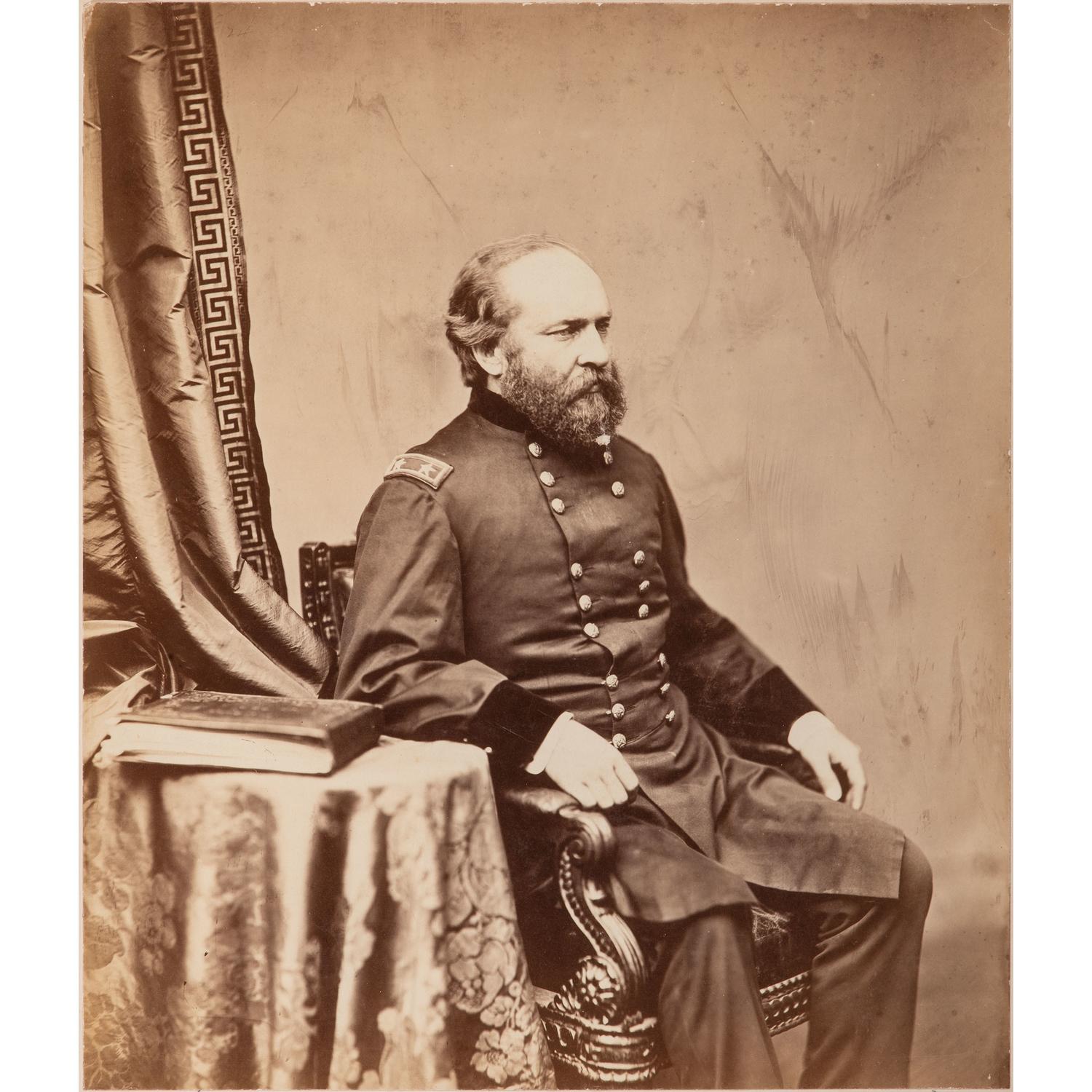 Mammoth Albumen Photograph of James A. Garfield as Major General, by Alexander Gardner, October 1863