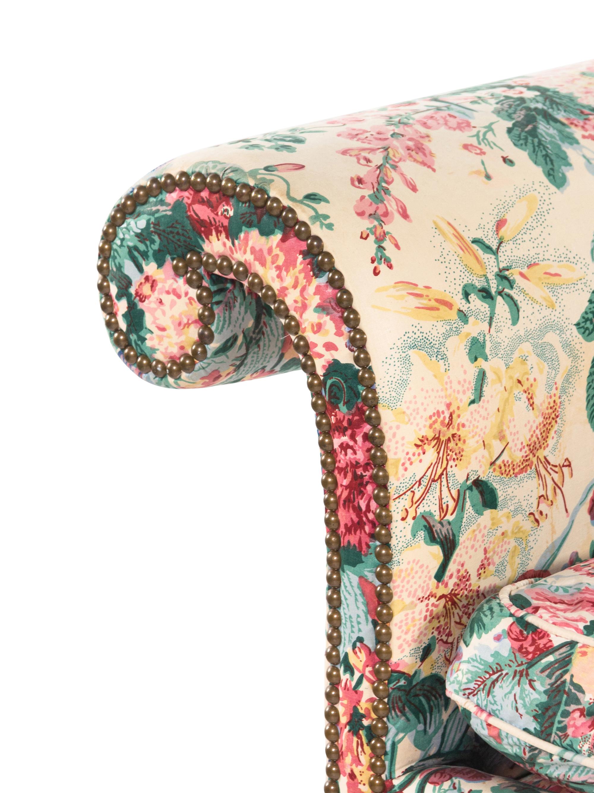 An Irish George III Style Mahogany Camelback Sofa