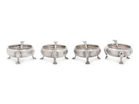A Set of Four American Silver Salt Cellars