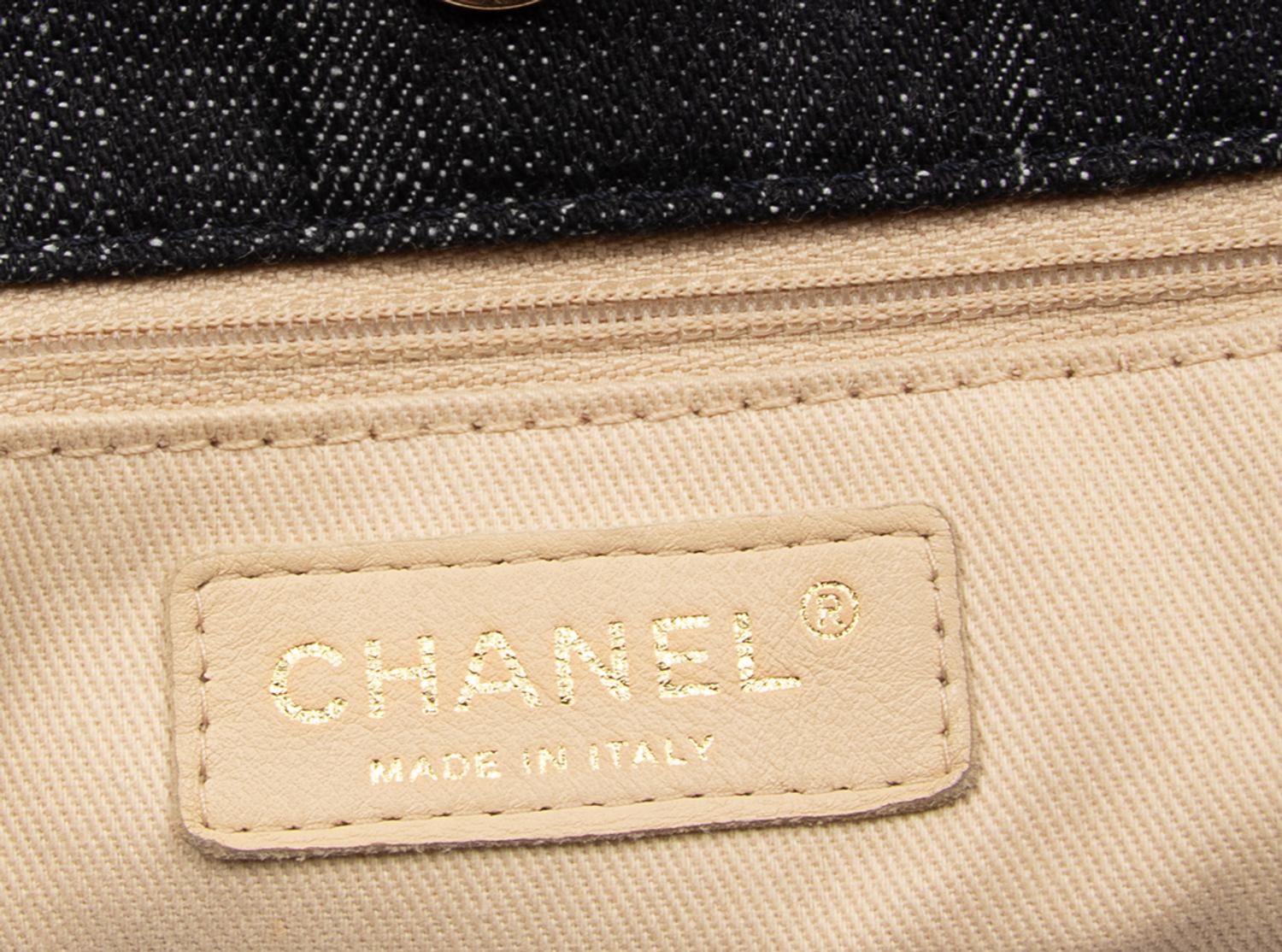 Chanel Denim Shoulder Bag with Embroidery and Appliqué, 2004