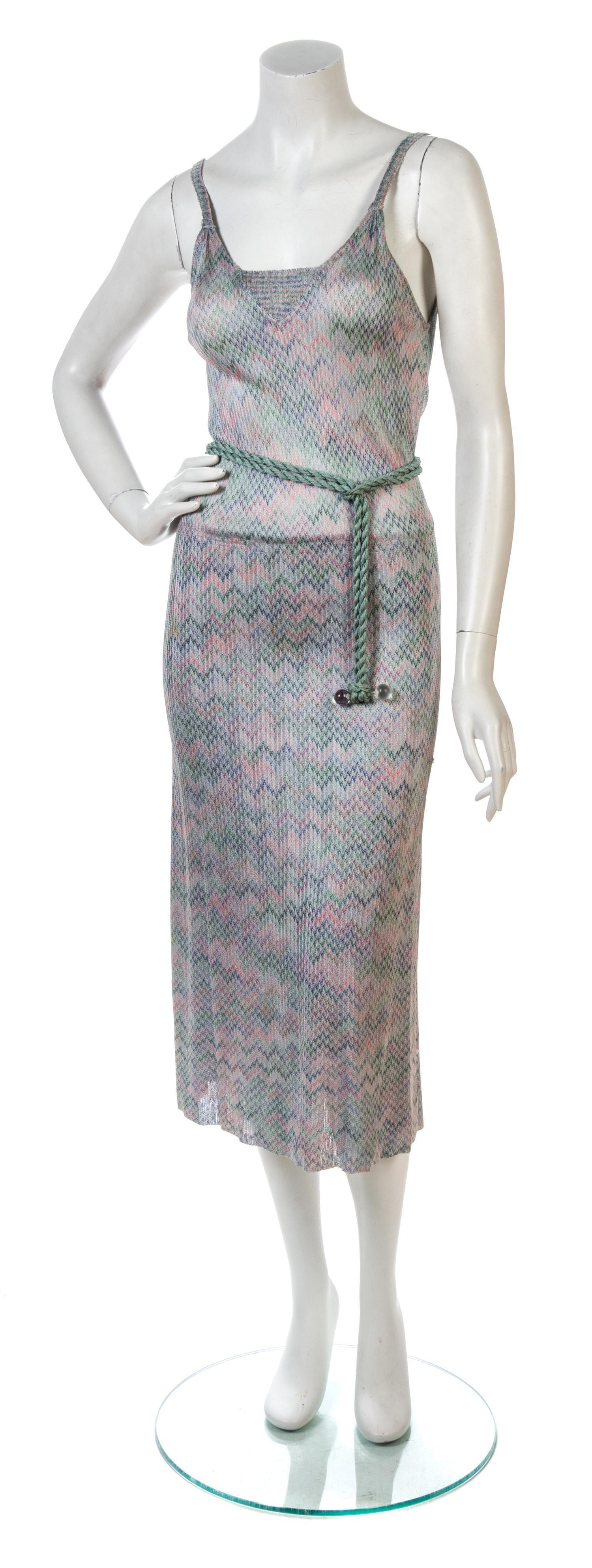 A Missoni Aqua and Pink Knit Dress Ensemble,